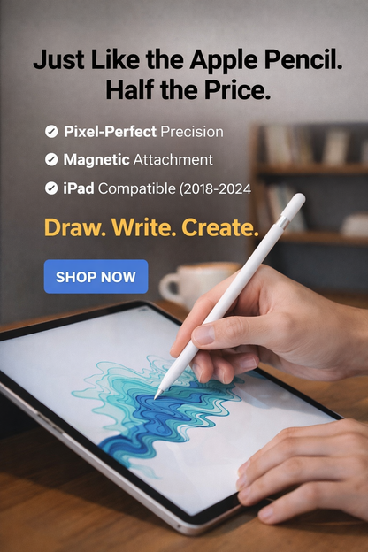 Active Stylus Pencil for iPad with Palm Rejection & Tilt Function(USB-C charger)